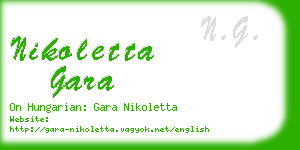 nikoletta gara business card